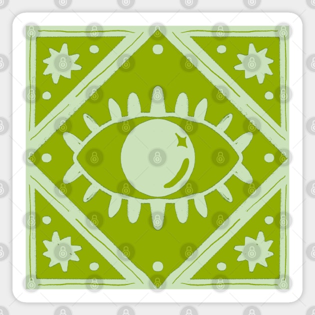 All Seeing Eye | Mint Version Sticker by ghostieking